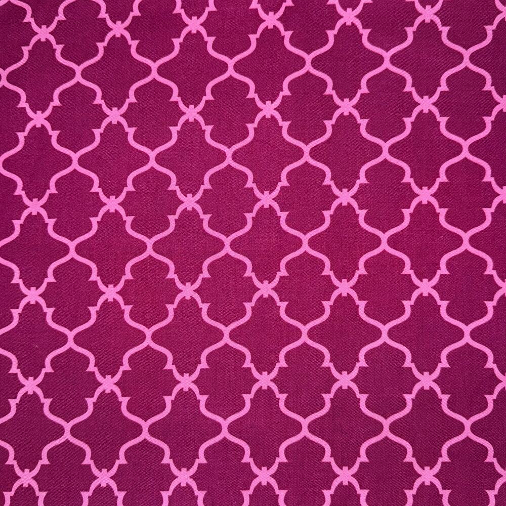 Magenta & Pink Quatrefoil by Brother Sister Design Studio - 1/2 Yard